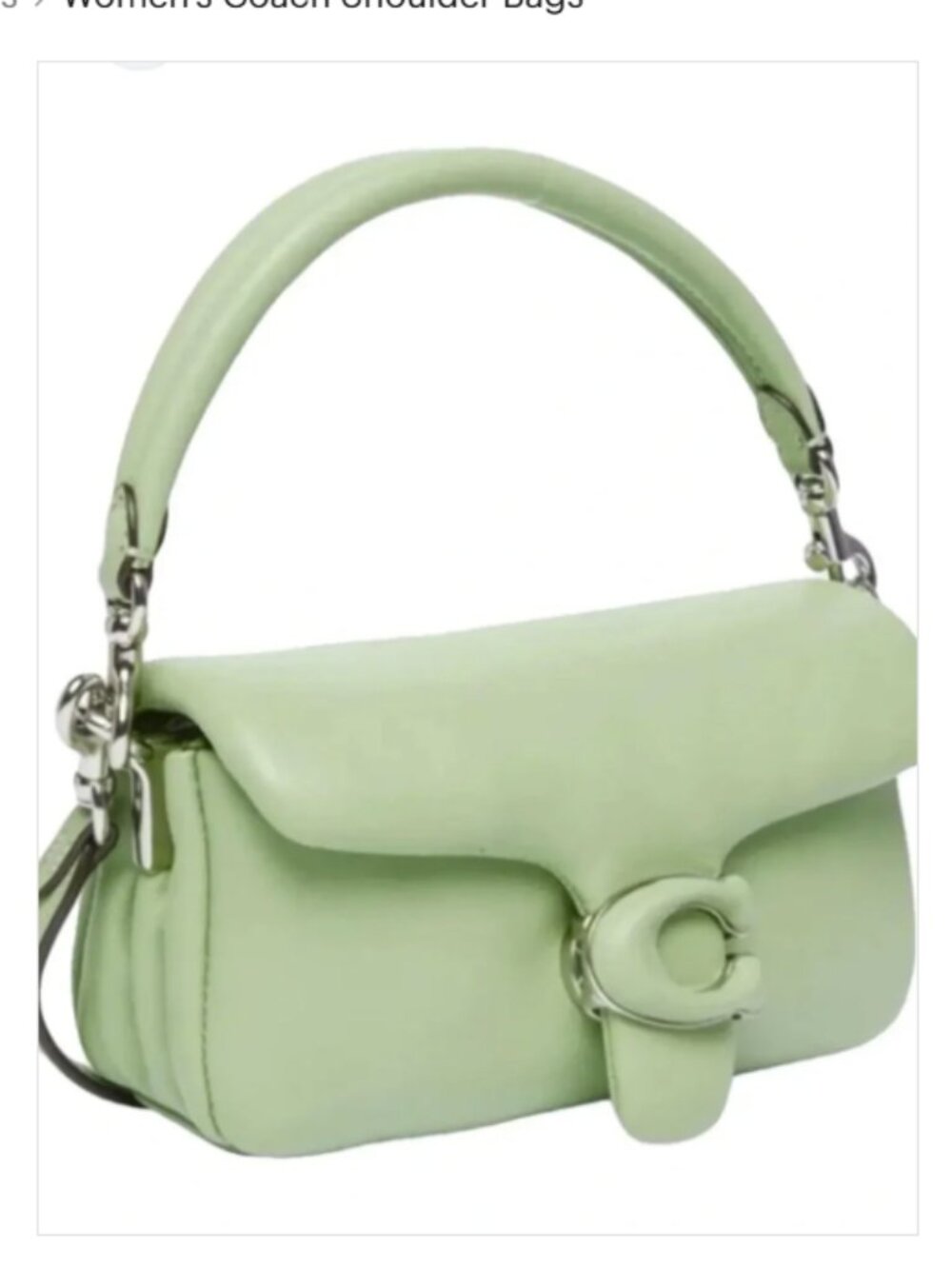 COACH pillow tabby bag 18 pistachio green Light Green purse